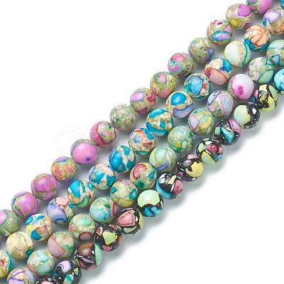 Assembled Natural & Dyed Magnesite Beads G-L575-02-1