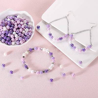 400Pcs 4 Colors Opaque Acrylic Beads MACR-SZ0001-79C-1
