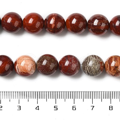 Natural Red Snakeskin Jasper Beads Strands G-H298-A02-05-1