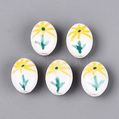 Handmade Porcelain Beads PORC-N012-14C-01-1