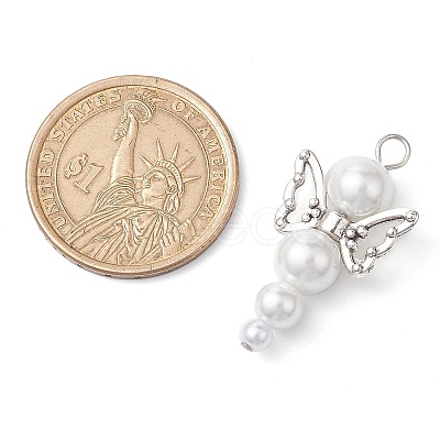 Glass Pearl Pendants PALLOY-JF02711-03-1