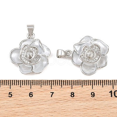Brass Micro Clear Cubic Zirconia Peg Bails Pin Pendants KK-CBA6A75-52D-P-1