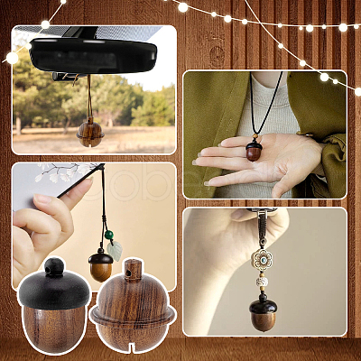 8Pcs 2 Styles Natural Wood Locket Pendants WOOD-GA0001-72-1
