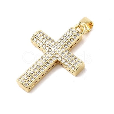 Brass Micro Pave Cubic Zirconia Pendants KK-H529-27G-1