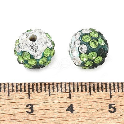 Handmade Polymer Clay Rhinestone Beads RB-CBAFAF8-01I-1