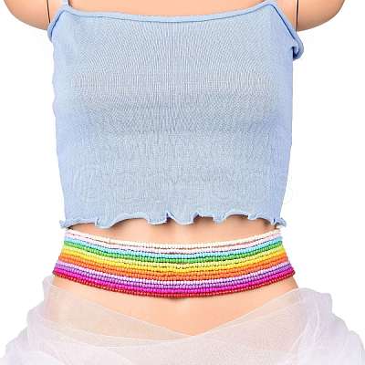 12Pcs 12 Colors Jewelry Waist Beads NJEW-C00023-1