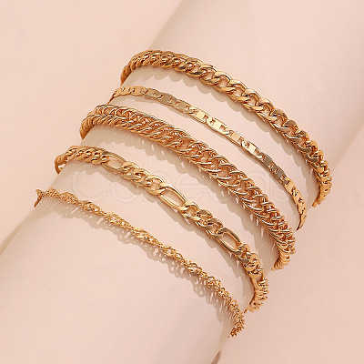 Alloy Chain Bracelet Sets WH-WGE5514-01-1