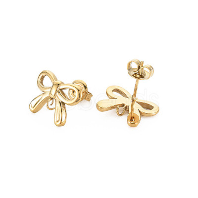 Ion Plating(IP) 304 Stainless Steel Stud Earring Findings X-STAS-N097-228-1