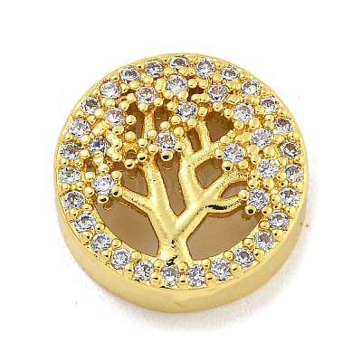 Rack Plating Brass Micro Pave Cubic Zirconia Beads KK-G513-80G-1