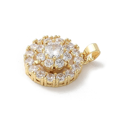 Brass Micro Pave Clear Cubic Zirconia Pendants LS-ZIRC-D276-01G-H-1