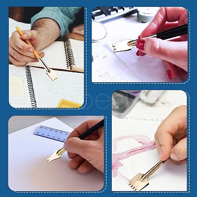 Gorgecraft 5Pcs 5 Style Brass Fourtain Pen Nibs FIND-GF0003-63-1