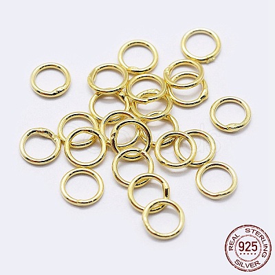 925 Sterling Silver Soldered Closed Jump Rings STER-F036-03G-1x8-1