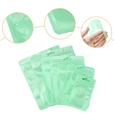 40Pcs 4 Styles Macaron Color Plastic Yin-yang Resealable Bags OPP-FS0001-18B-1