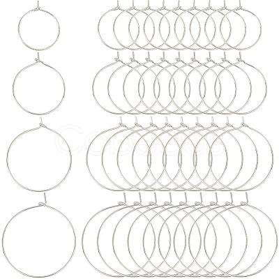 160Pcs 4 Style Brass Wine Glass Charm Rings KK-SP0001-33P-1