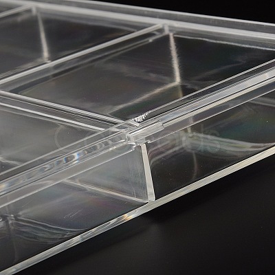 Rectangle Shaped Plastic Jewelry Bead Containers OBOX-O002-03-1