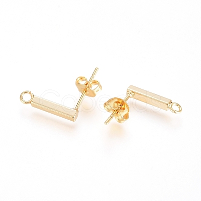 Brass Stud Earring Finding KK-G389-37G-1