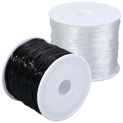 2Rolls 2 Colors Round Crystal Elastic Stretch Thread EW-PA0001-01A-1