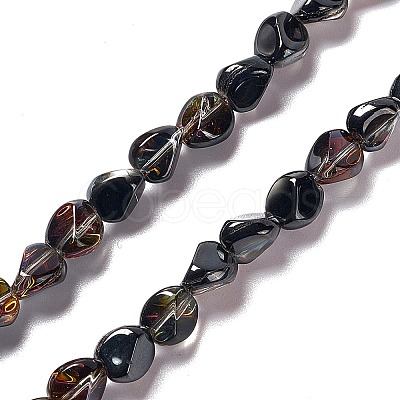 Electroplate Glass Beads Strands EGLA-L038-HR02-1