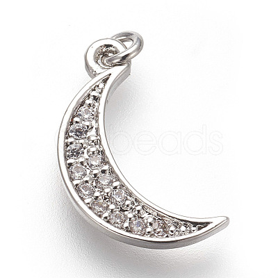 Brass Micro Pave Cubic Zirconia Charms LS-ZIRC-E152-27P-RS-1
