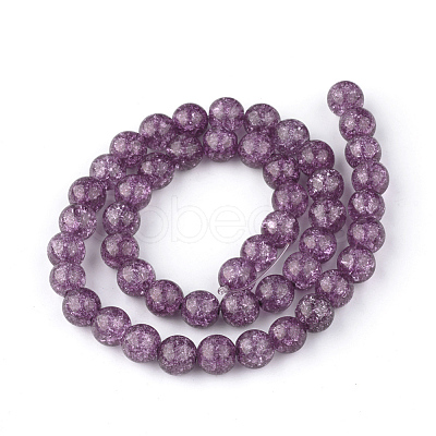 Synthetic Crackle Quartz Beads Strands X-GLAA-S134-8mm-16-1