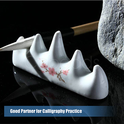 4Pcs 4 Style Mountain Shape Porcelain Calligraphy Brush Holder ODIS-HY0001-01-1