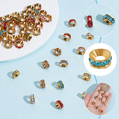 50Pcs Brass Spacer Beads RB-AR0003-23-1