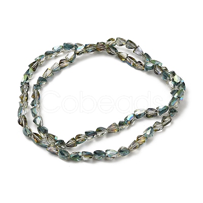 Transparent Electroplate Glass Beads Strands EGLA-I017-02-HP01-1