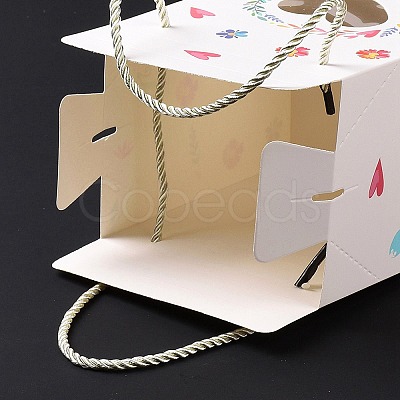 Rectangle Paper Gift Boxes with Handle Rope CON-B010-04D-1