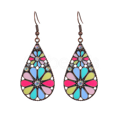 Bohemian Alloy Enamel Dangle Earrings FS-WG2DAA9-16-1
