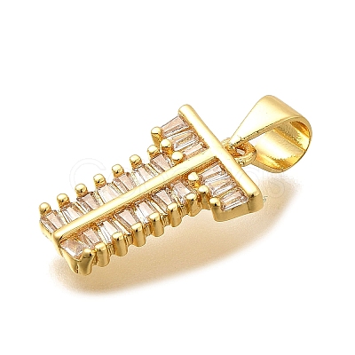 Rack Plating Brass Micro Pave Cubic Zirconia Pendants KK-L226-100G-T-1