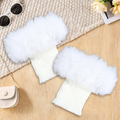 Acrylic Fiber Woolen Yarn Socks Leg Cover AJEW-WH20018-149D-1