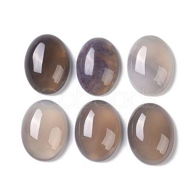Natural Grey Agate Cabochons G-B080-01A-26-1