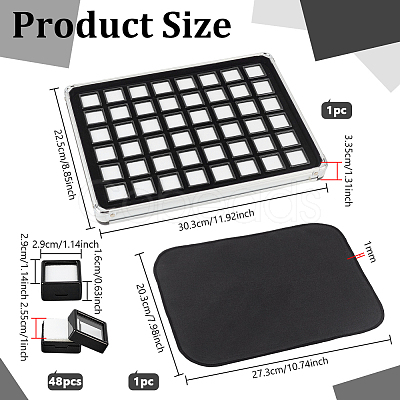 48 Grids Aluminum Boxes CON-WH0086-235C-1