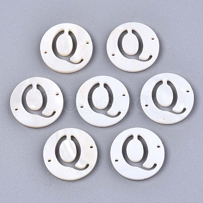 Natural Freshwater Shell Links Connectors X-SHEL-S276-120Q-1