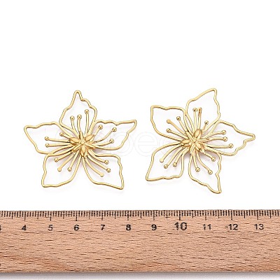 Hollow 304 Stainless Steel Pendants STAS-T068-92G-1