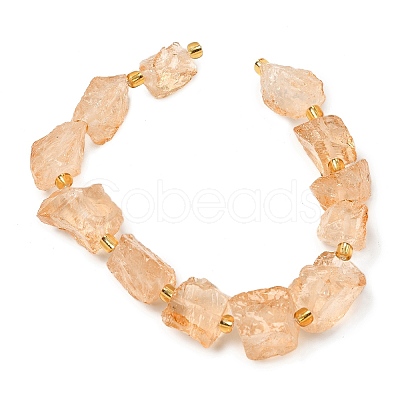 Raw Rough Natural Quartz Crystal Beads Strands G-Z131-J01-08-1