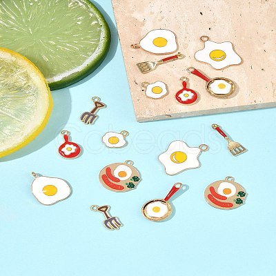 24Pcs 8 Styles Alloy Enamel Charms ENAM-FS0002-78-1