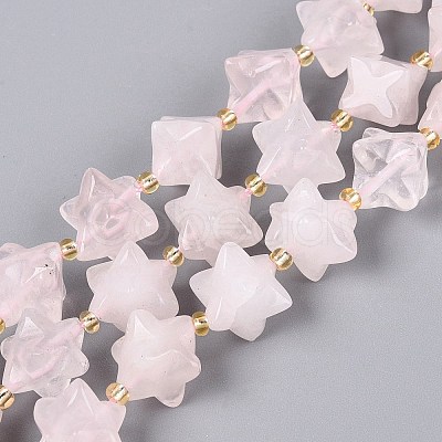 Natural Rose Quartz Beads Strands G-Q608-07A-02-1
