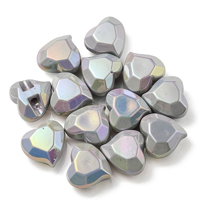 UV Plating Rainbow Iridescent Acrylic Beads OACR-P010-03F-1
