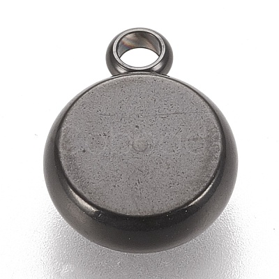 304 Stainless Steel Pendant Cabochon Settings STAS-K202-03B-B-1