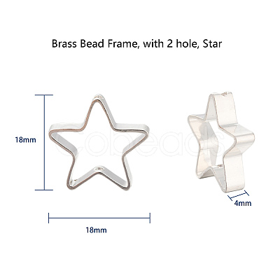 Brass Bead Frame KK-CJ0001-49S-1