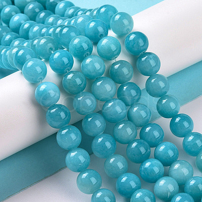 Natural Mashan Jade Round Beads Strands X-G-D263-8mm-XS28-1