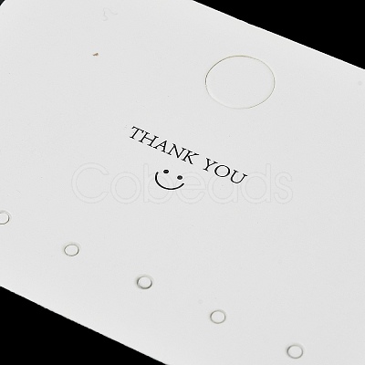 Smiling Face Paper Earrings Necklace Display Cards FIND-T072-01B-01-1