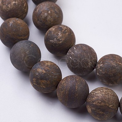 Natural Bronzite Bead Strands G-J376-32-10mm-1