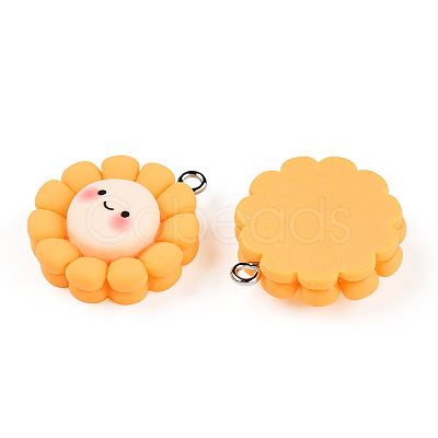 Opaque Resin Pendants RESI-S403-03B-1