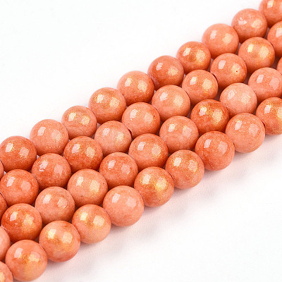 Natural Mashan Jade Beads Strands G-A255-A01-02J-1