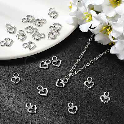 SHEGRACE Brass Heart Charms XGR0161P-100P-1