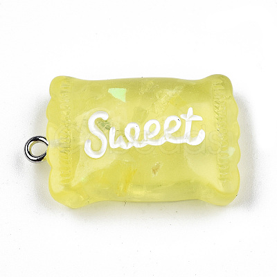 Transparent Resin Pendants LS-X-RESI-S356-54A-04-1