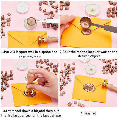 100Pcs Octagon Sealing Wax Particles DIY-CP0009-40A-1