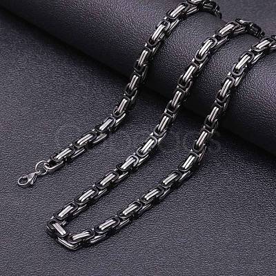Stainless Steel Byzantine Chains Necklaces for Men FS-WG56795-53-1